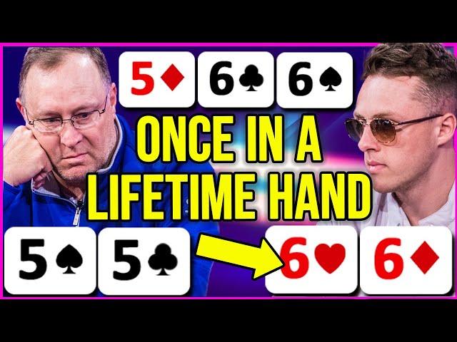 4 of a KIND v Full House at Final Table | INSANE POKER HAND
