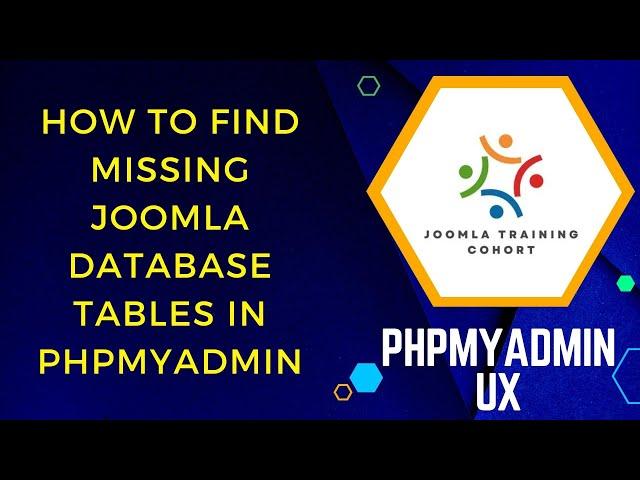 How to find Missing Joomla Database Tables in phpMyAdmin