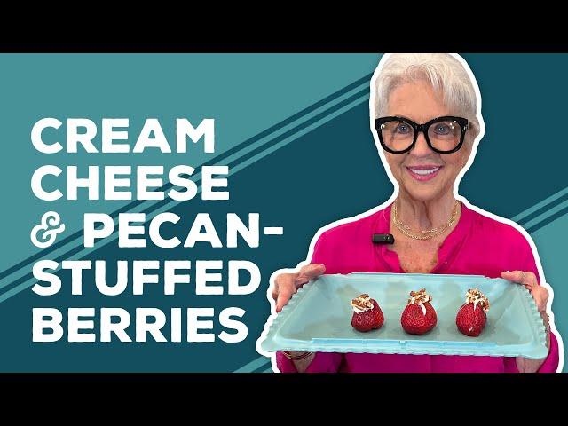 Love & Best Dishes: Cream Cheese & Pecan-Stuffed Strawberries Recipe | No Bake Dessert Ideas