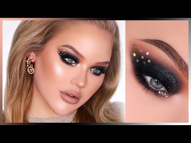 SPARKLY BLACK NYE SMOKEY EYES In-Depth Makeup Tutorial