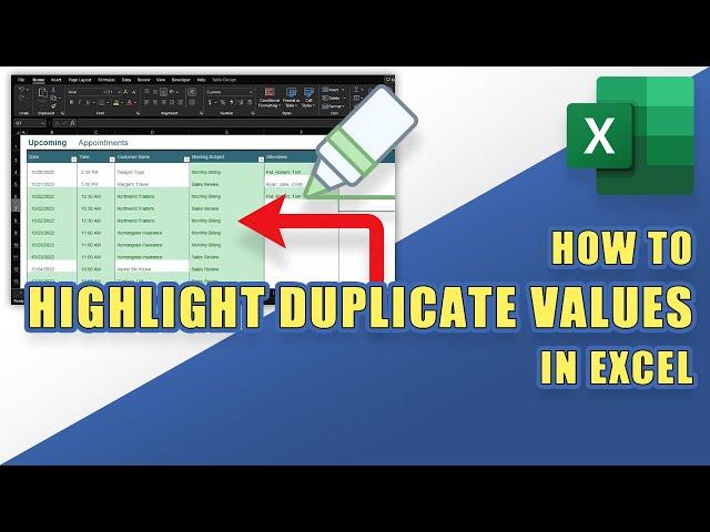 EXCEL - How to Highlight Duplicate Values Any Color in Seconds!