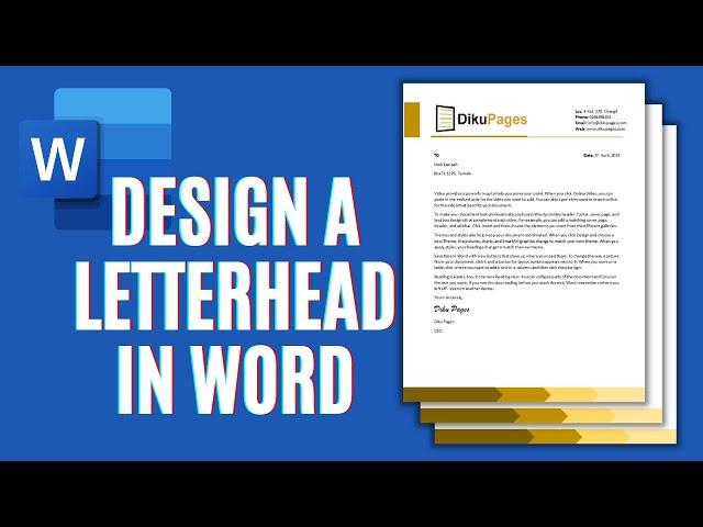 How to Create a Business Letterhead in Word | Letterhead Template Design
