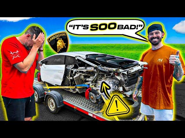 I BOUGHT A CRASHED LAMBORGHINI HURACAN OFF MAT ARMSTRONG!!...