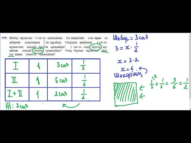 Бірлесіп орындалатын жұмыстарға арналған есептер 1-сабақ || 5-сынып №579 есеп