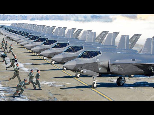 $1 Billion Worth of US F-35s, Take off Simultaneously at Full Throttle