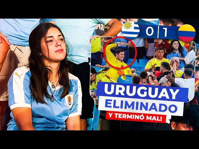 URUGUAY vs COLOMBIA | REACCIÓN a la ELIMINACIÓN de HINCHA URUGUAYA en el estadio *Copa América 2024*