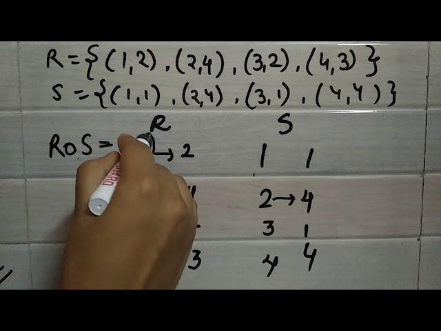 Composition of relations | MISTAKE - explained RoS instead of SoR and vice versa | otherwise correct