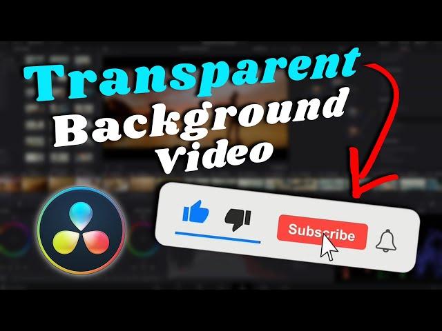 How To Export Video With Transparent Background, Alpha - Davinci Resolve