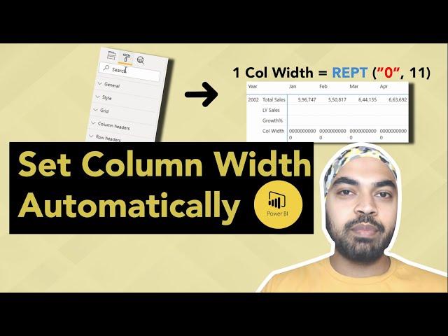 Automatically Set Equal Column Width in a Matrix Visual for Power BI