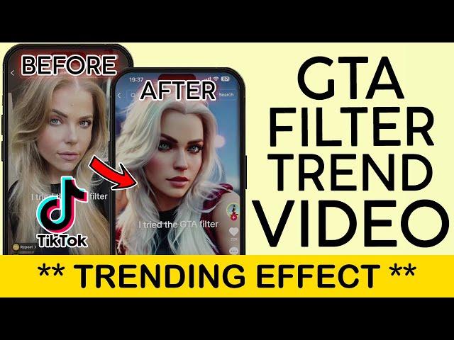 How to Create the GTA Filter Trend Video On Tiktok | Convert Yourself into GTA Character 2023