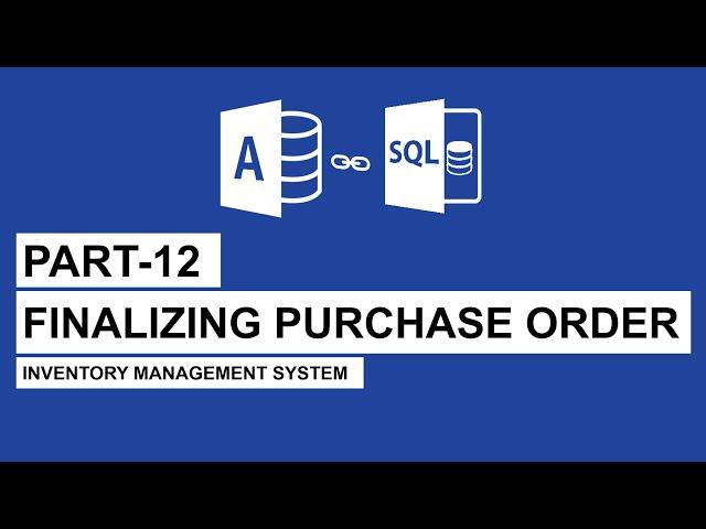 Inventory Management System | Part-12 | Finalize Purchase Order Form