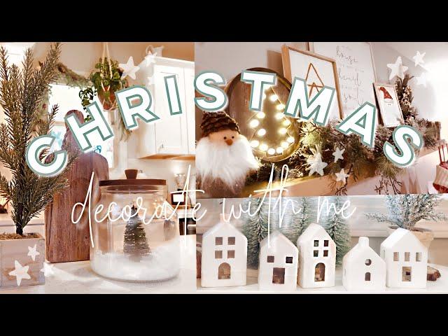 CHRISTMAS DECORATE WITH ME 2021 | living room & kitchen cozy decorating | DIY christmas decor