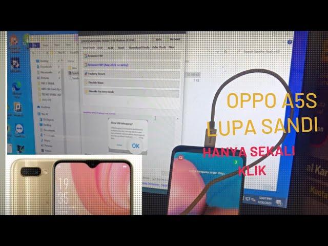 OPPO A5S LUPA SANDI DONE sekali klik pakai tools ini