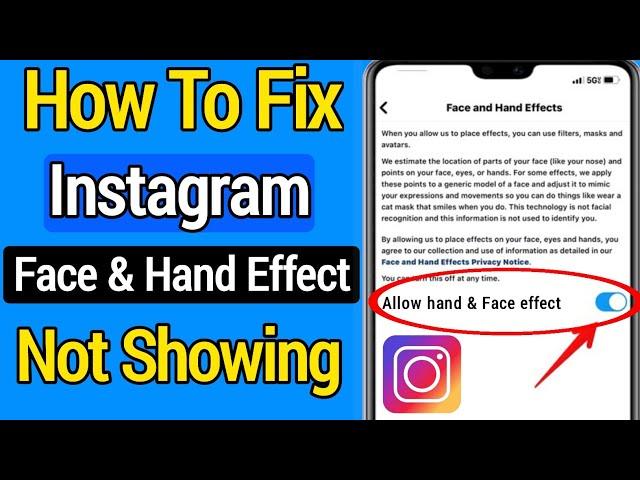 How to Fix Instagram Face & Hand Effect Option Not Showing[2022]|How to get Face & Hand on Instagram