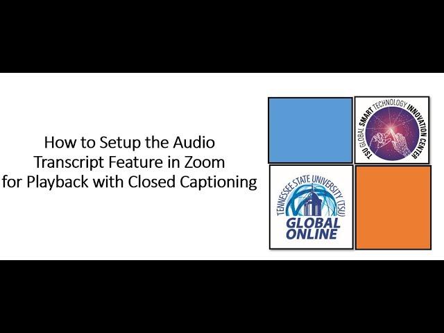 How to Setup the Audio Transcript Feature in Zoom