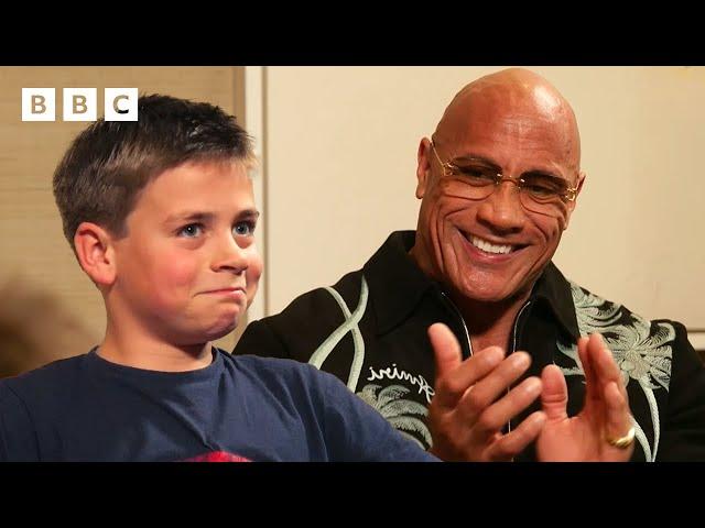 The Rock surprises an extraordinary young fundraiser | The One Show - BBC