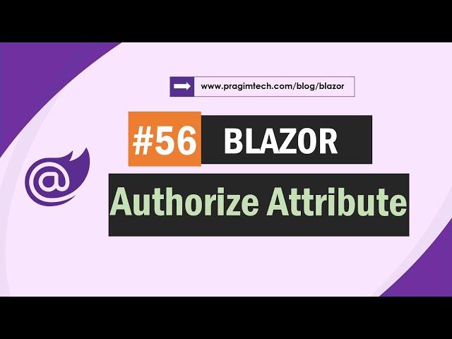 Blazor authorize attribute