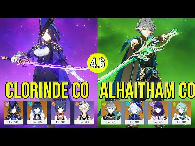 Clorinde C0 National & Alhaitham C0 Quickbloom Spiral AByss floor 12 Genshin Impact