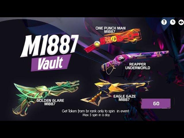 All M1887 Skin Return Event Confrim Free Fire|  Poker Mp40 Return Bangladesh server FF New Event