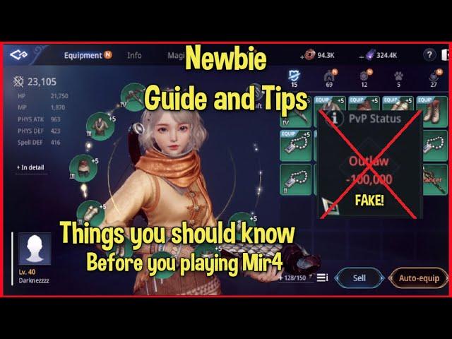 Mir4 Newbie Tips and Guide ( Tagalog )