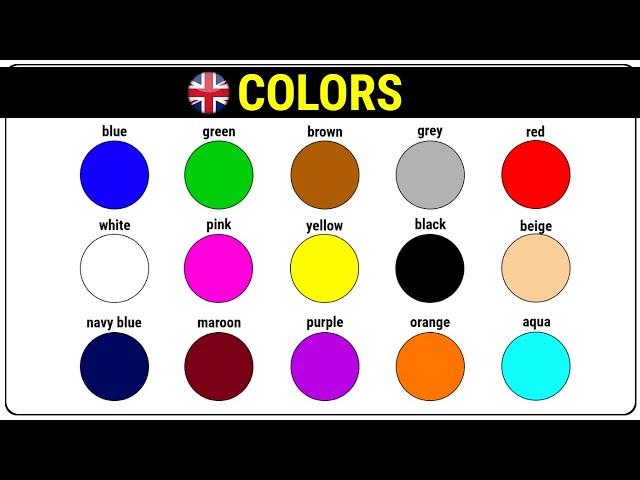 Colors in English