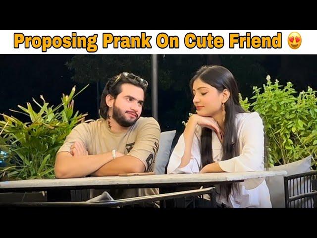 Best Proposing Prank On Cute Friend  | @AwaisBhatti28