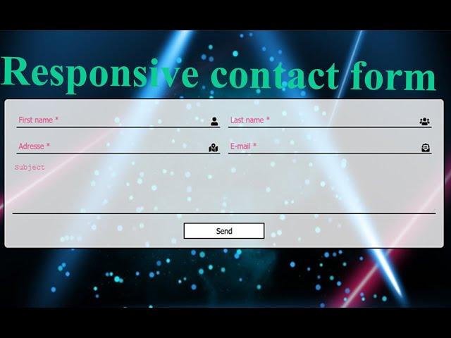 100% responsive form contact with HTML and CSS ( media query )