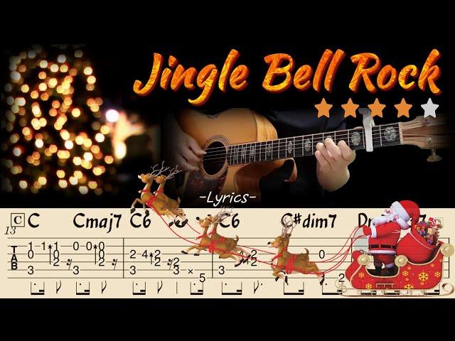 Jingle Bell Rock(Lyrics)-Bobby HelmsAcoustic Fingerstyle Guitar TutorialChristmas Songs & Carols