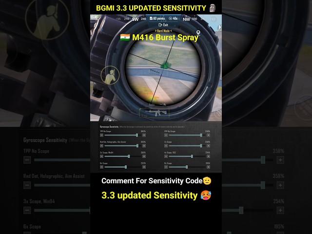  BGMI Scope Setting 2x 3x 4x 6x 8x | New Best Sensitivity Settings | No Recoil #shorts #bgmi #viral