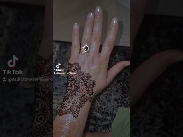 mehndi design by sadia || simple and easy henna design for back hands #ytshort