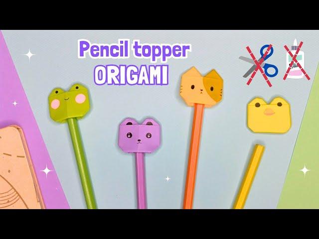 Origami Paper Cat, Frog & Bear | Paper Penciltopper