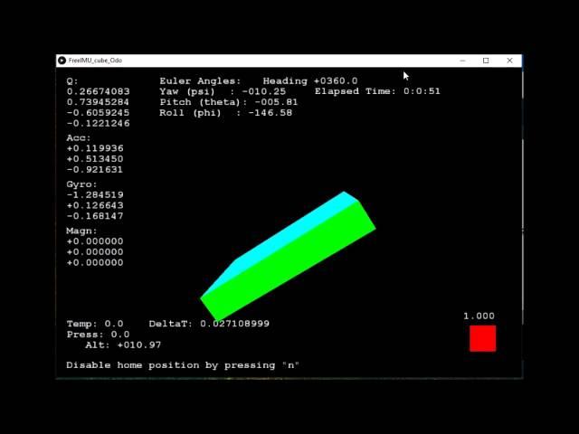 Arduino 101/Intel(R) Currie IMU Testing with FreeIMU Library