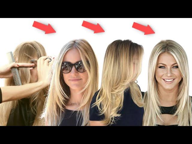 4 Haircuts To Yourself Step By Step at Home |  Haircuts Cascade Layers | Haircut Ladder 2023