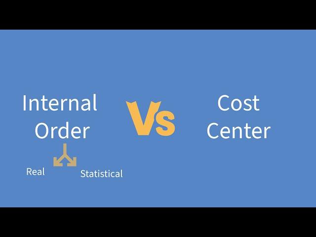 Cost Center vs Internal Order #learnSAP