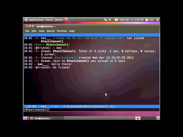 Irssi Video Tutorial