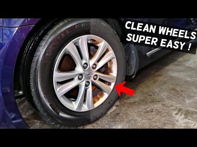 HOW TO CLEAN CAR WHEELS RIMS. Cheap and Easy