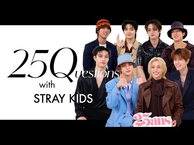 【Eng Sub】人生最愛のものは？Stray Kids(스트레이 키즈)のプライベート秘話に迫る｜25 Questions｜25ans