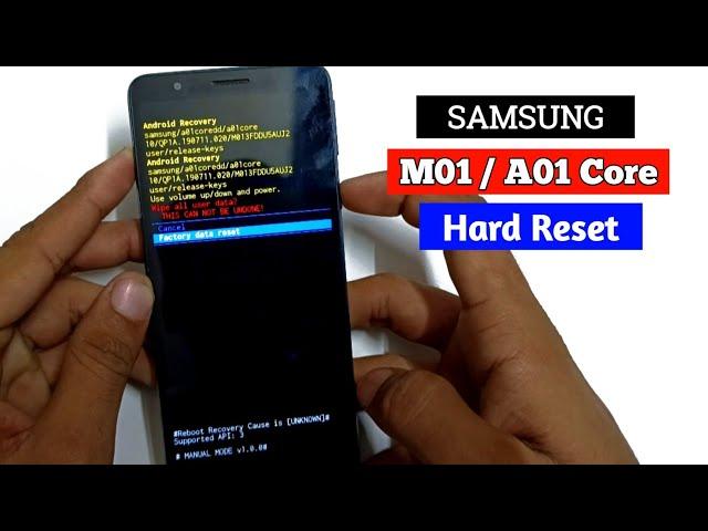 Samsung M01 Core Hard reset | Hard Reset Samsung A01 Core Without Pc.