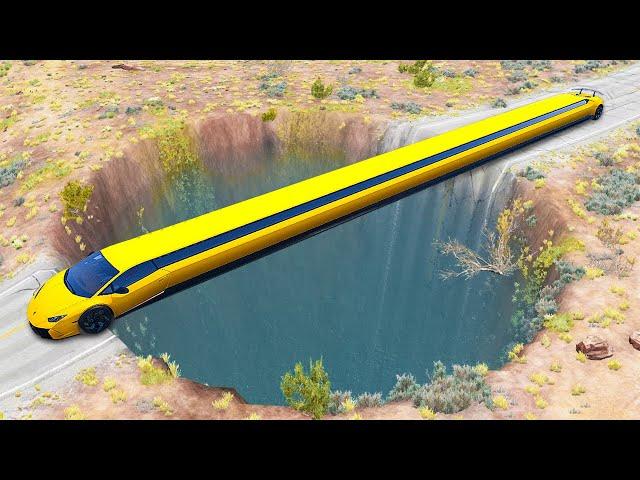 GIANT WATER PIT vs THE LONGEST LAMBORGHINI LIMOUSINE in GTA 5 MODS (EXPERIMENTS)