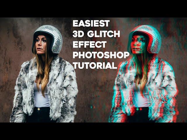 How to Create a Split color glitch effect in photoshop