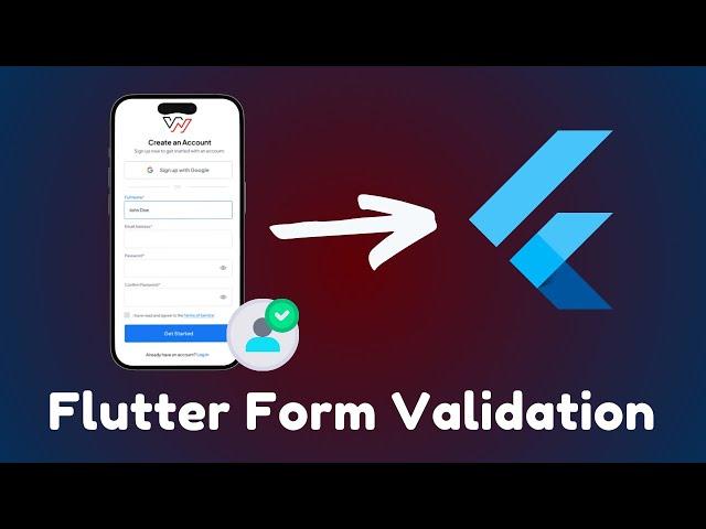 Flutter Form Validation | Flutter TextField Validation | Flutter TextFormField