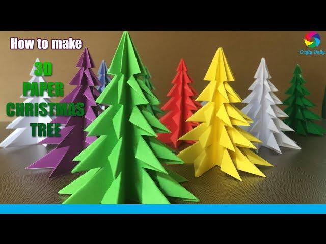 3D Paper Christmas Tree | How to Make a 3D Paper Xmas Tree DIY Tutorial