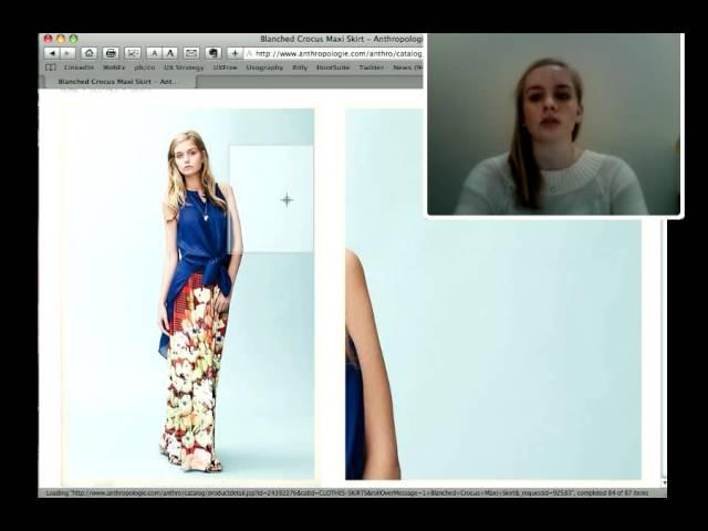 Retail UX: Anthropologie Remote User Testing- Models