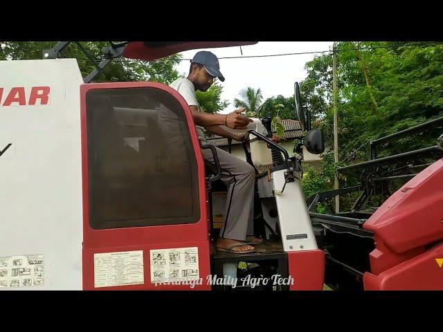 How to Operate yanmar chain harvester New video #yanmar#harvester#achintya maity agro tech