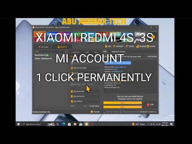 Xiaomi Redmi 4x, 3s Mi Cloud Account One Click Using Unlock tool permanently Solution