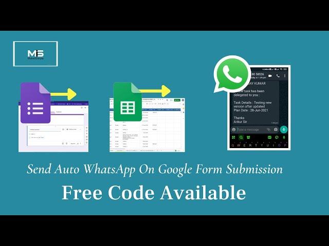 WHATSAPP FROM GOOGLE SHEET | FREE CODE | ADD IN ANY GOOGLE SHEET | EASY TO SET UP | ONLY API CAHRGES