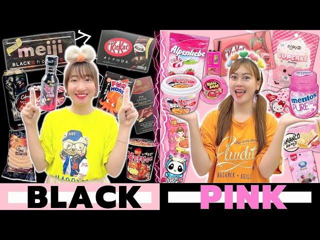 Thử Thách Mua đồ Màu Đen Và Màu Hồng Blackpink I Hà Hà Hí