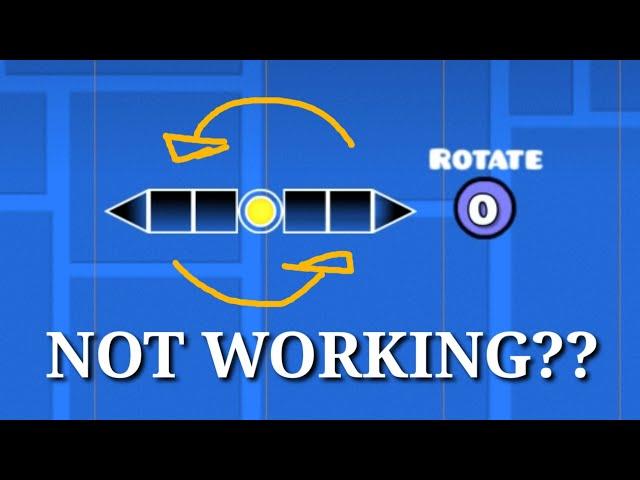 Rotate trigger not working TUTORIAL (GEOMETRY DASH)