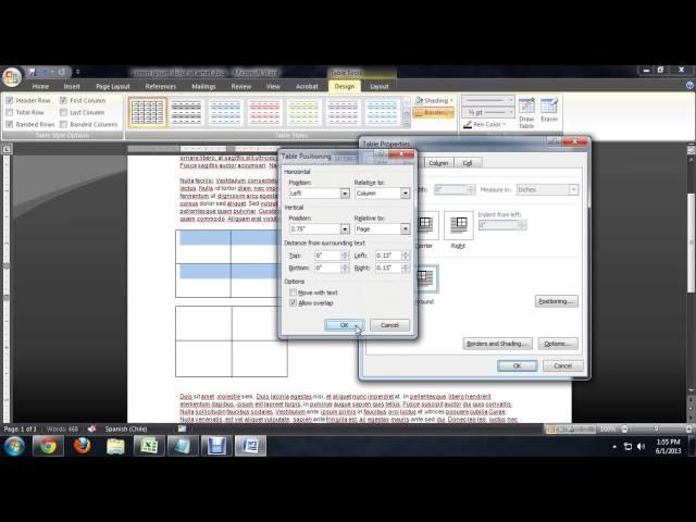 How to Overlap Two Tables With Microsoft Word : Tech Niche