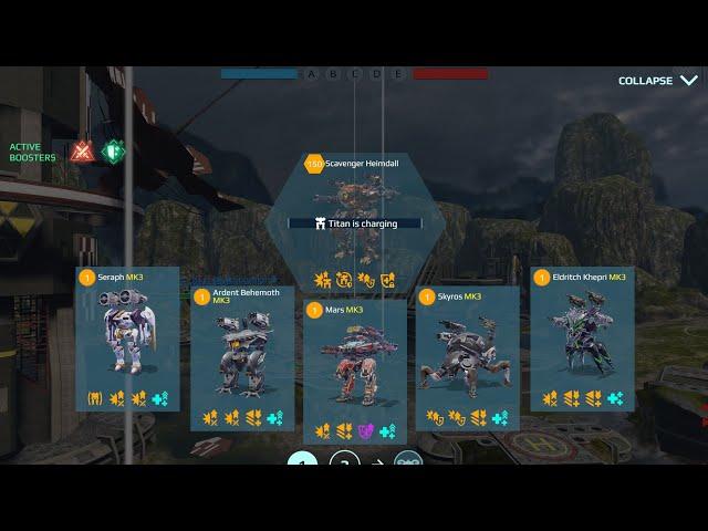 War Robots: Skyros, Behemoth, Mars, Khepri, Seraph & Heimdall | Beacon rush | WR Gameplay